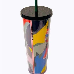 Starbucks Gift Peace Love Shaka Hand Signs Print Cold Cup Venti Tumbler